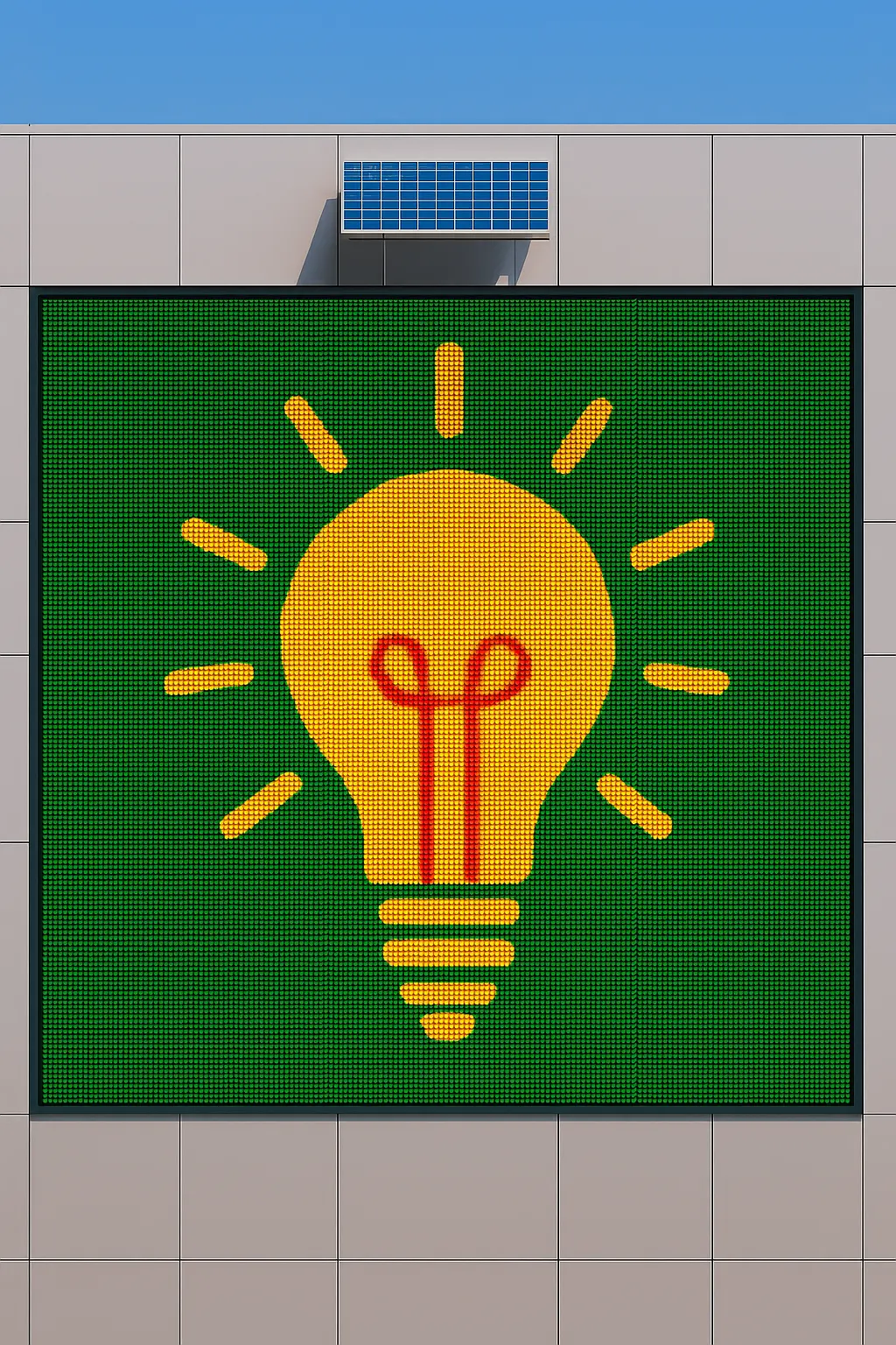 led display powered by solar